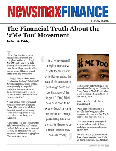 The Financial Truth About the '#Me Too' Movement