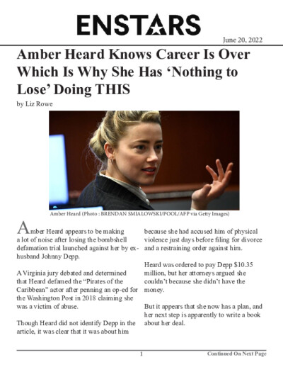 Amber Heard Knows Career Is Over Which Is Why She Has 'Nothing to Lose' Doing THIS