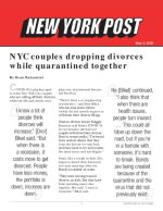 NYC couples dropping divorces while quarantined together